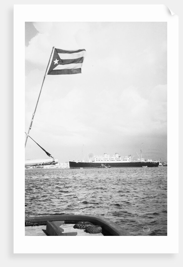 Ship Anchored at Shore by Anonymous