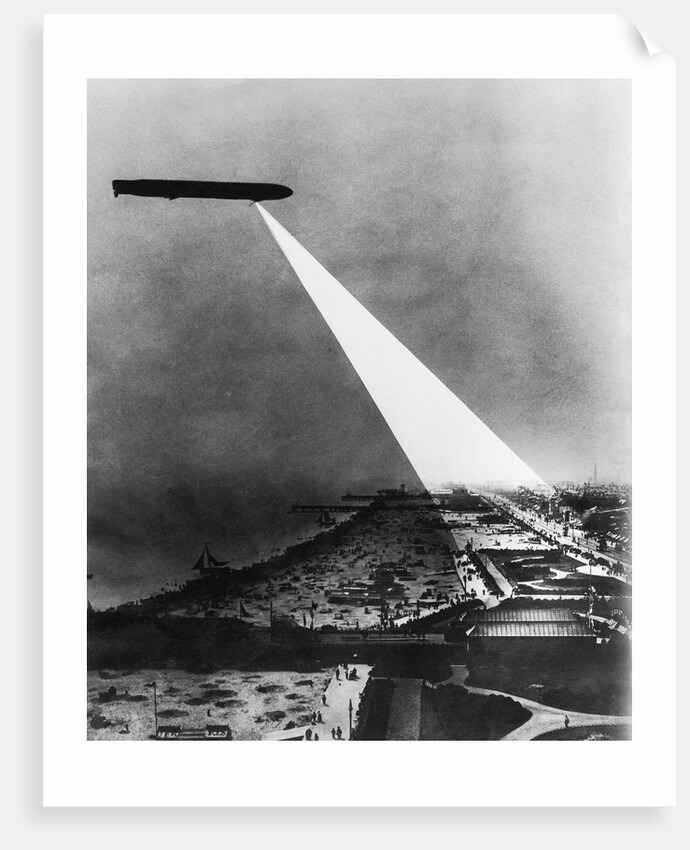 Composite Picture of Zeppelin Over Yarmouth by Anonymous