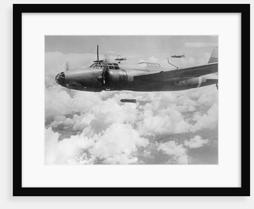 Japan Military Plane in Flight by Anonymous
