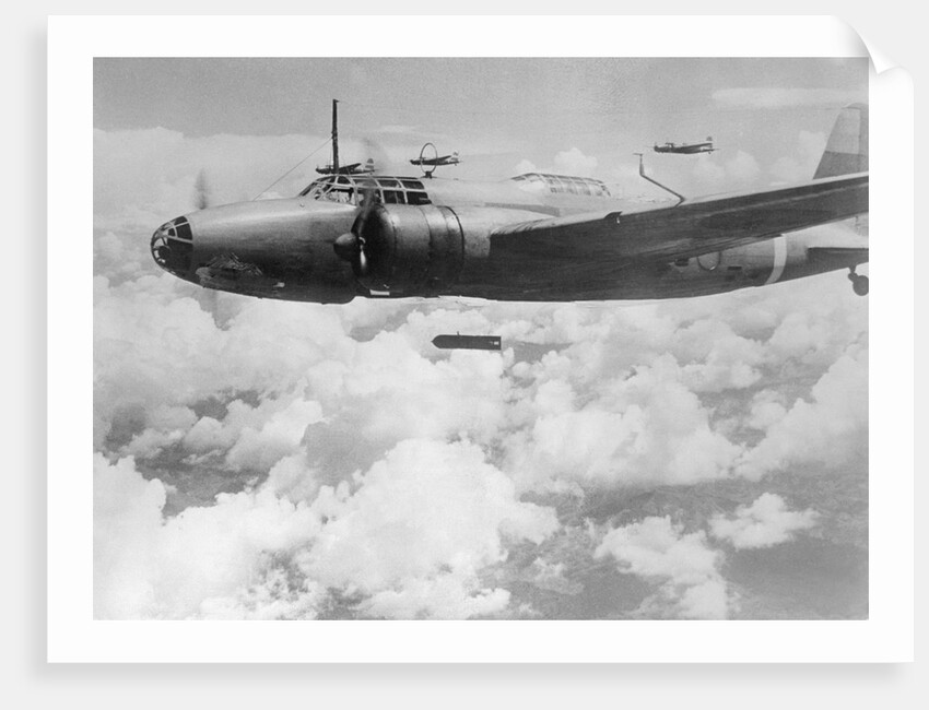 Japan Military Plane in Flight by Anonymous