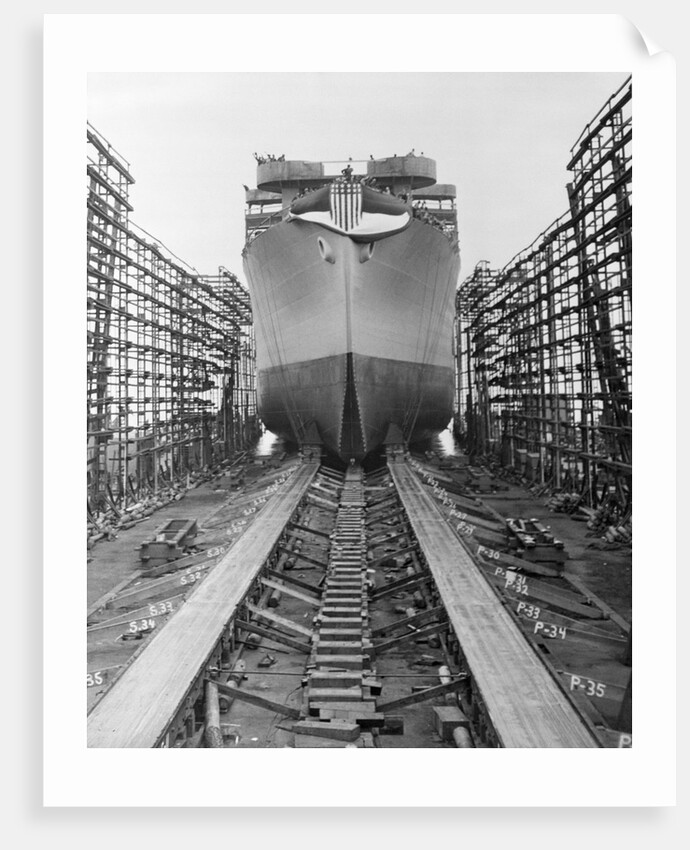 Ship in Building Yard by Anonymous