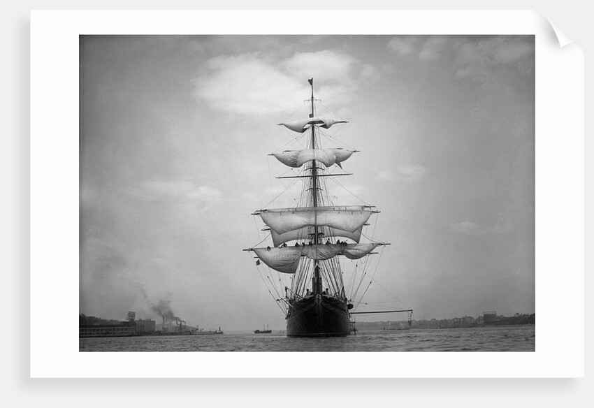 Frontal View of a Sailing Yacht by Anonymous
