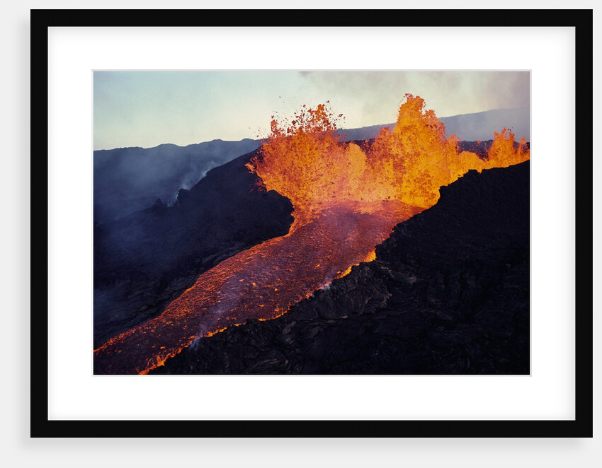 Puu Oo Crater Erupting by Anonymous