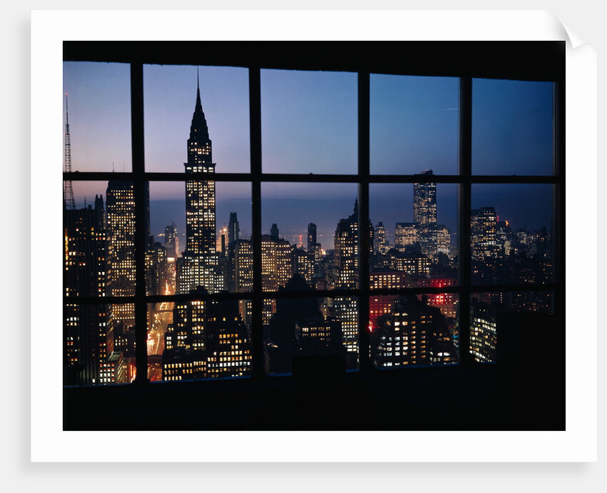 New York City View at Night by Anonymous