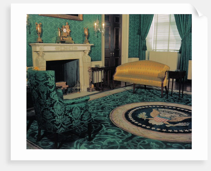 Empty Green Room at White House by Anonymous