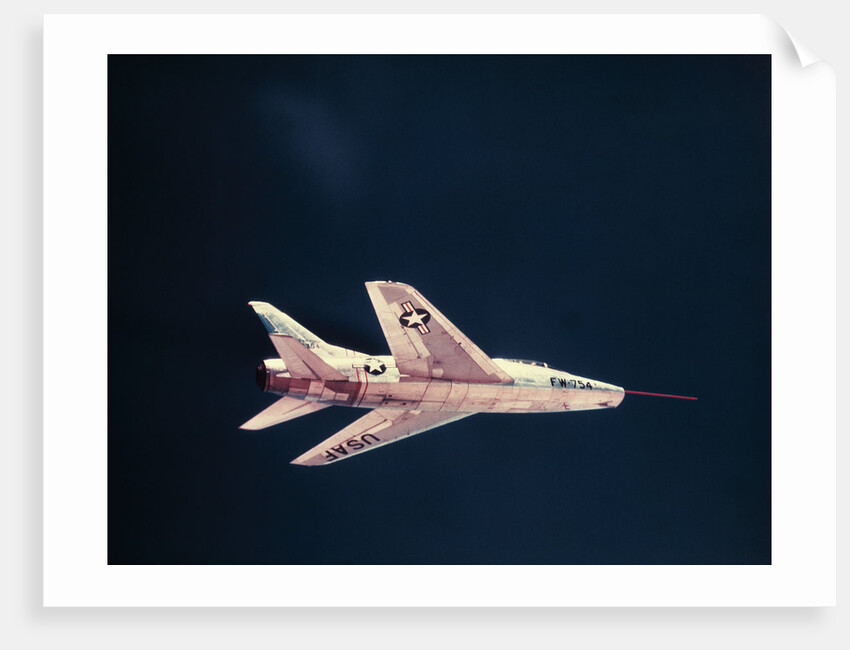 North American F-100 Airplane in Flight by Anonymous