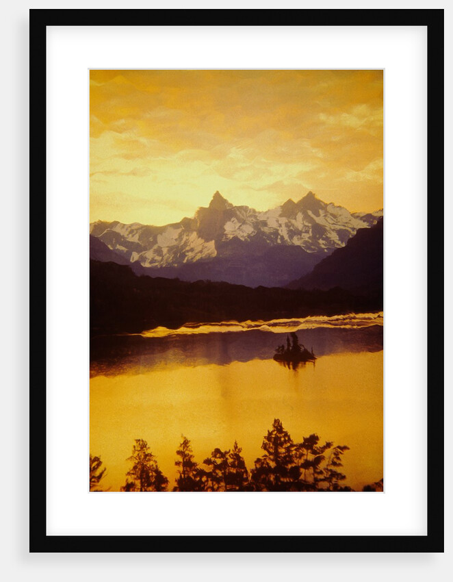 Sunset Over St. Mary Lake in Glacier National Park by Anonymous