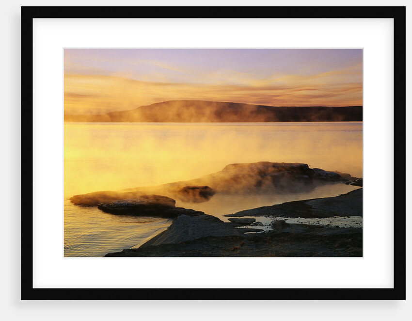 Steam Rising from Yellowstone Lake by Anonymous