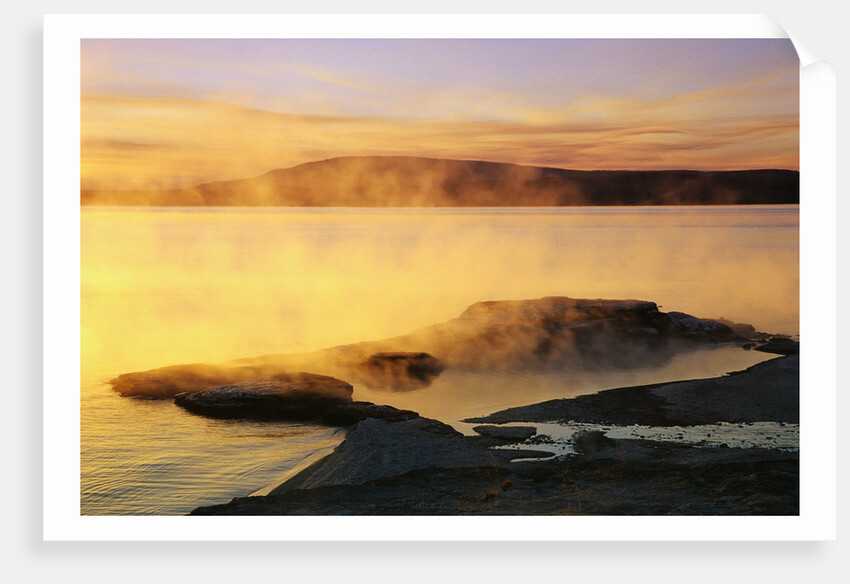 Steam Rising from Yellowstone Lake by Anonymous