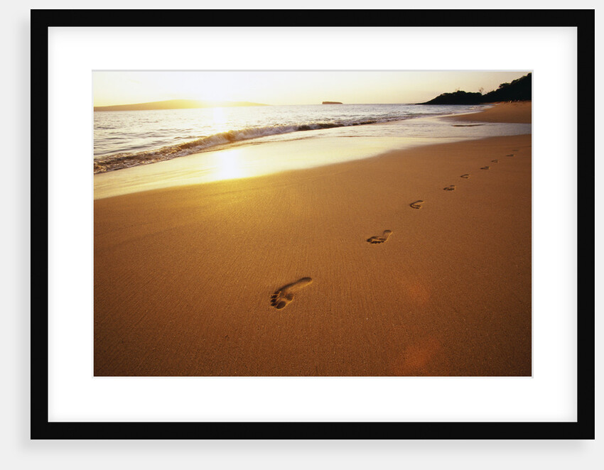 Footprints on Makena Beach by Anonymous