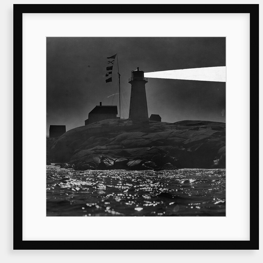 Peggys Cove Lighthouse at Night by Anonymous