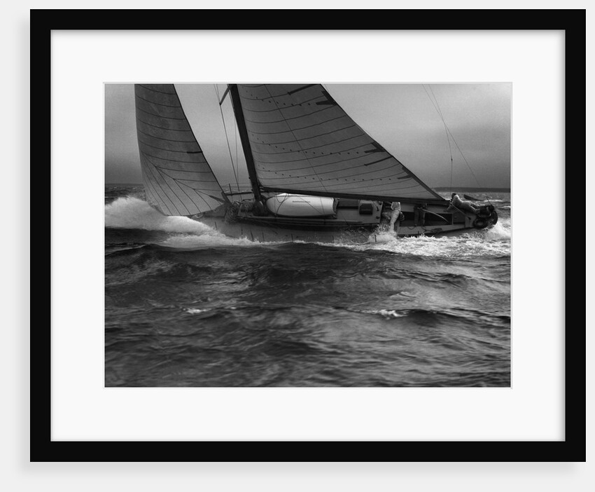 Sailboat Leaning in the Wind by Anonymous