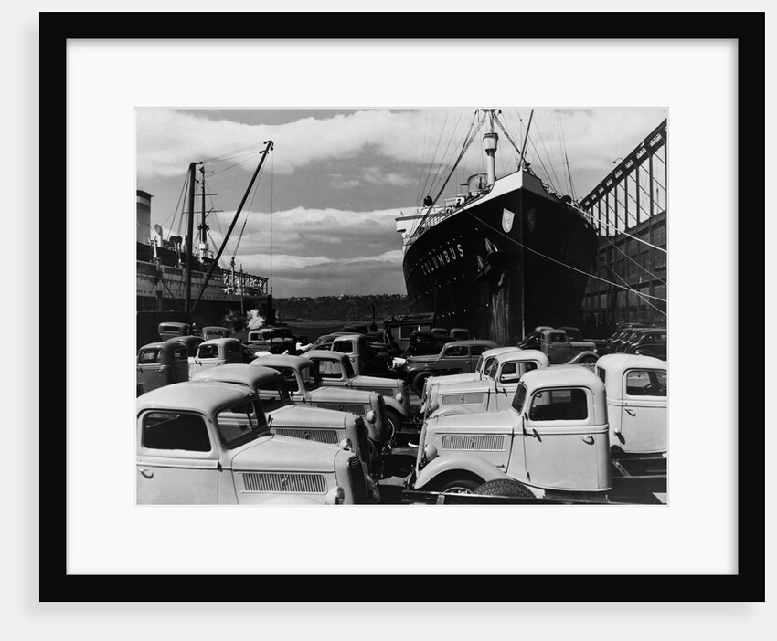 Ford Trucks at the Dock by Anonymous