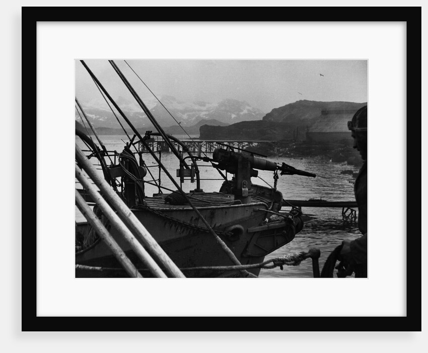 A Modern Harpoon Gun on a Whaling Boat by Anonymous