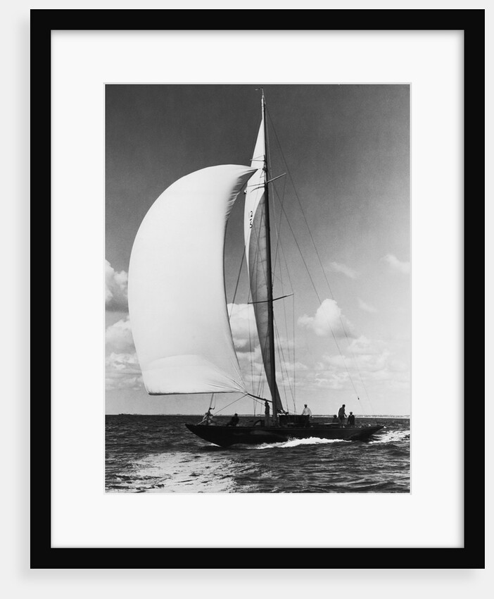 A Sailboat with a Full Front Sail by Anonymous