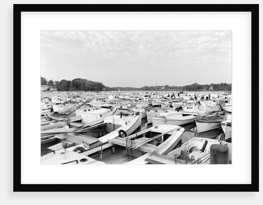 Moored Oyster Boats at Deep Creek by Anonymous