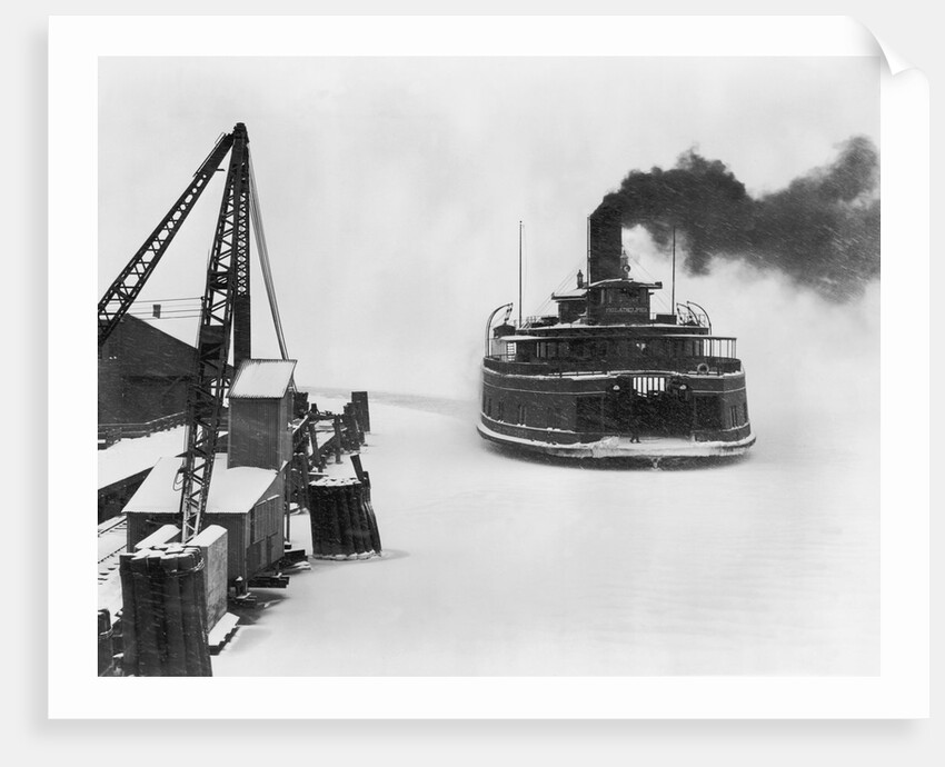 Philadelphia Ferry on Frozen Baltimore Harbor by Anonymous