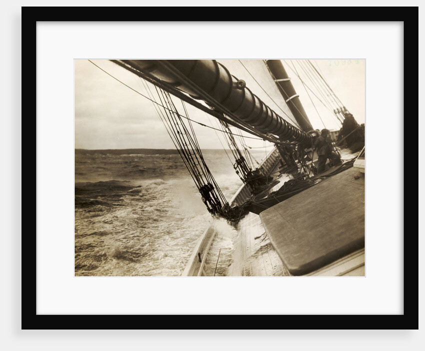 Bluenose Schooner Leaning to Port During Race by Anonymous