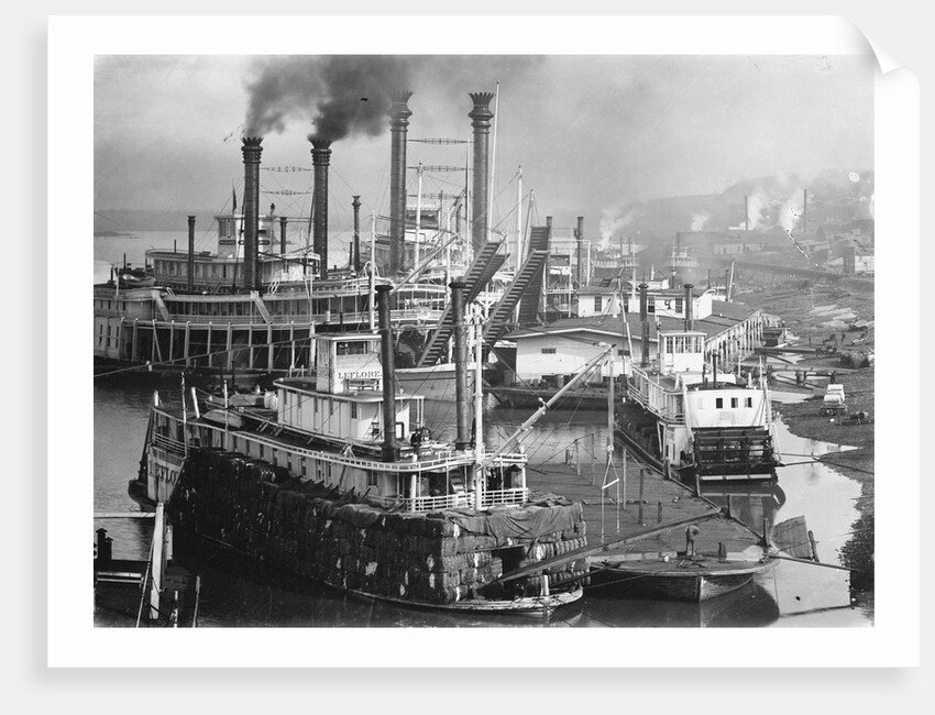 Paddleboats at Vicksburg Wharf by Anonymous