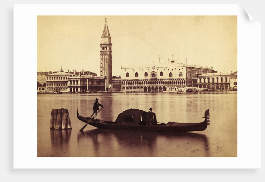 Two Men Riding in a Gondola by Anonymous