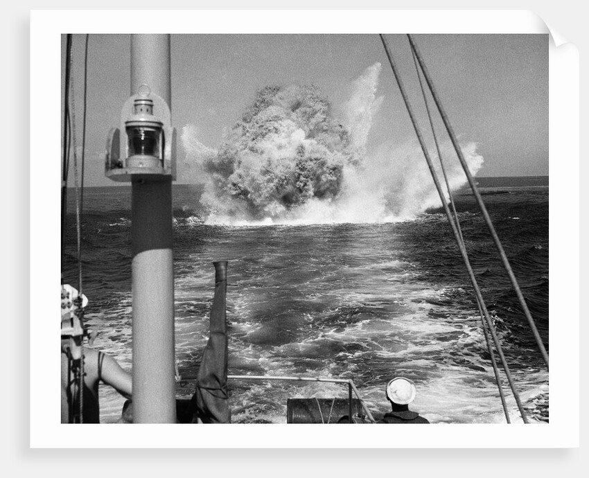 Depth Charge Exploding by Anonymous