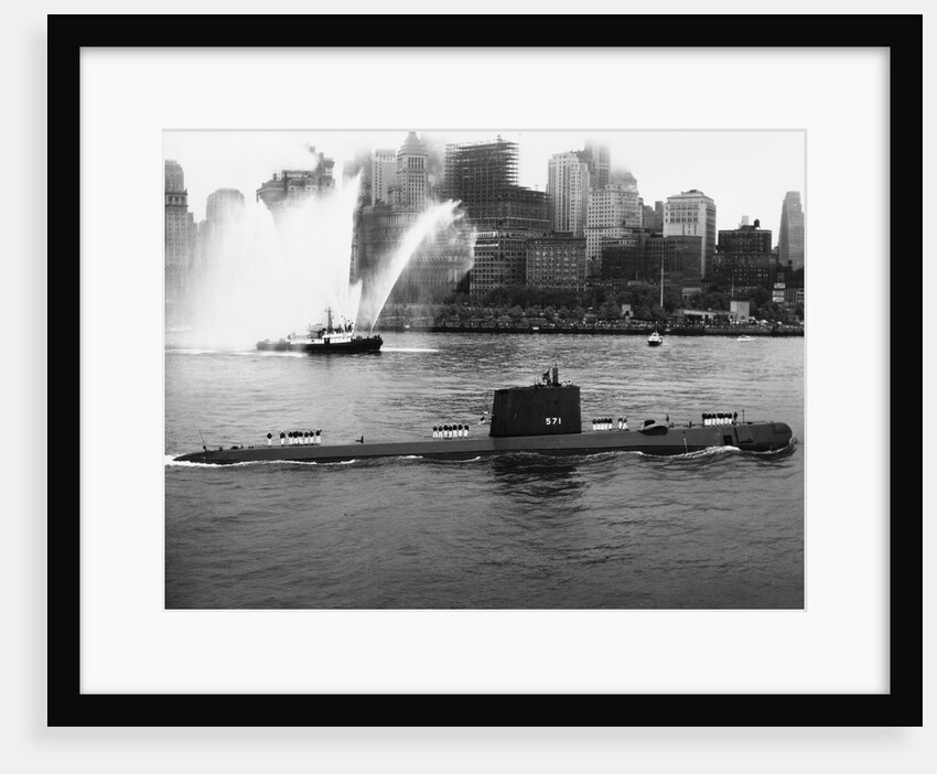 USS Nautilus in New York Harbor by Anonymous