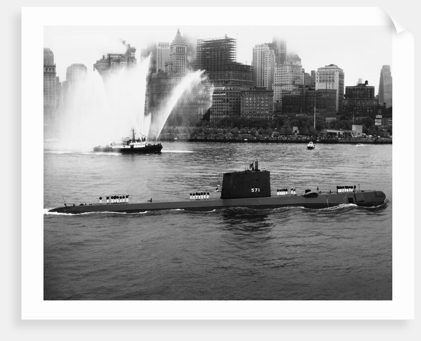 USS Nautilus in New York Harbor by Anonymous