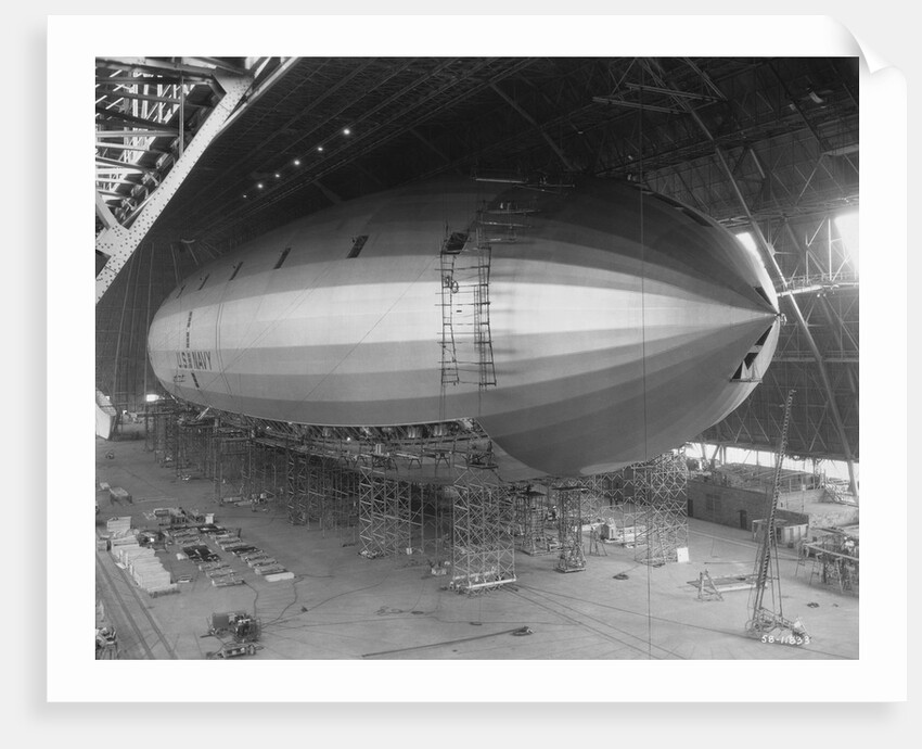 US Navy Airship Akron Under Construction by Anonymous