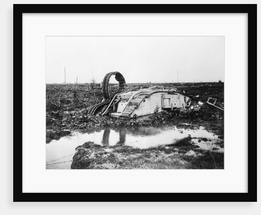 A Half Submerged Tank by Anonymous