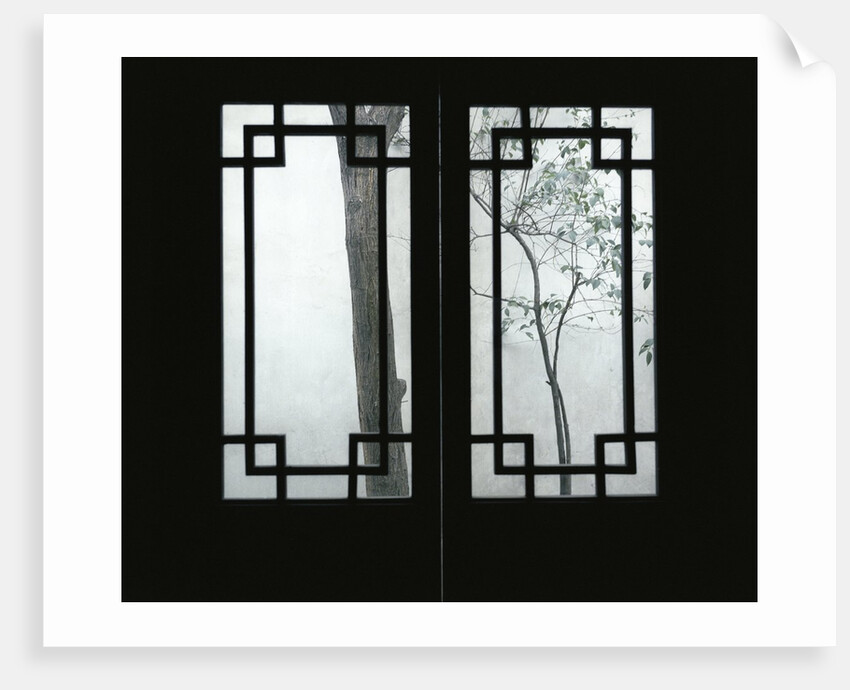 Trees Seen Through House Windows in Pingyao by Anonymous