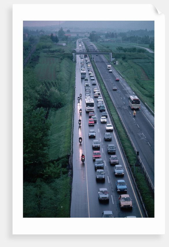 Traffic on Italian Highway by Anonymous