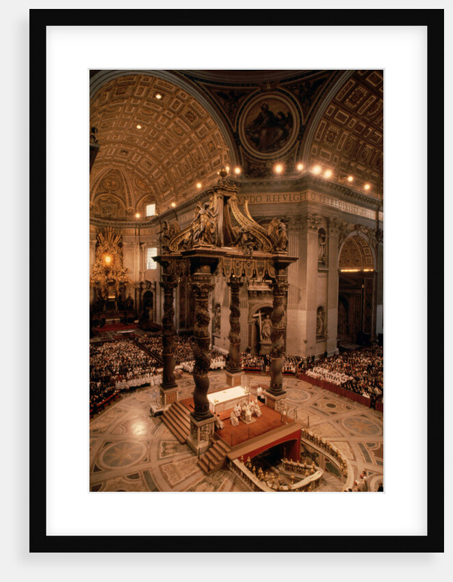Interior of St Peter's Basilica by Anonymous