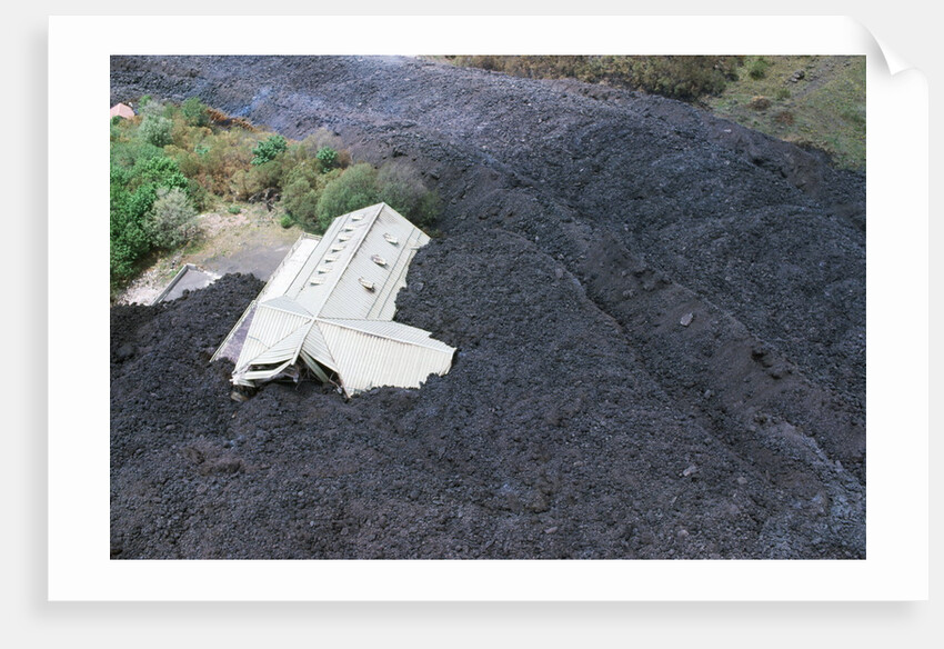 Building Buried by Lava by Anonymous