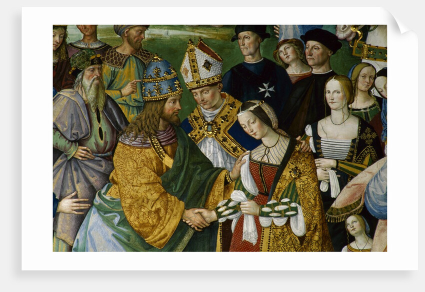 Detail of Fresco Painting of Frederick III's Betrothal to Eleonora of Portugal by Pinturicchio