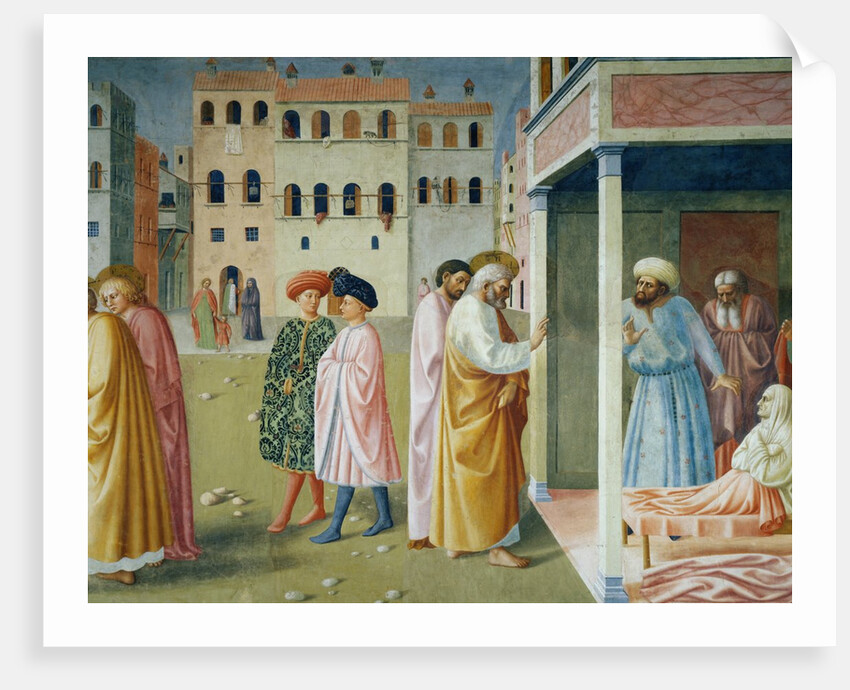 Detail of Healing of the Cripple and Raising of Tabitha by Masolino da Panicale