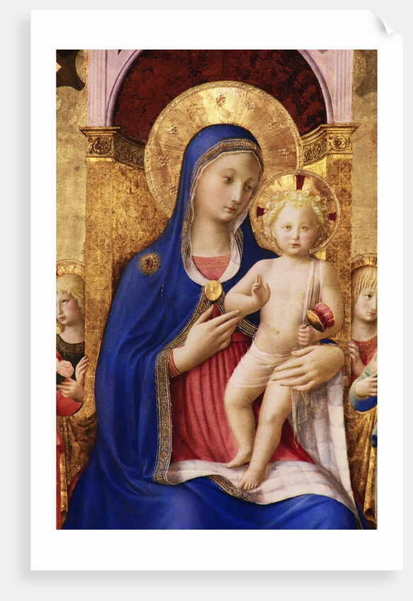 Gold Leaf Painting of Madonna and Baby by Anonymous