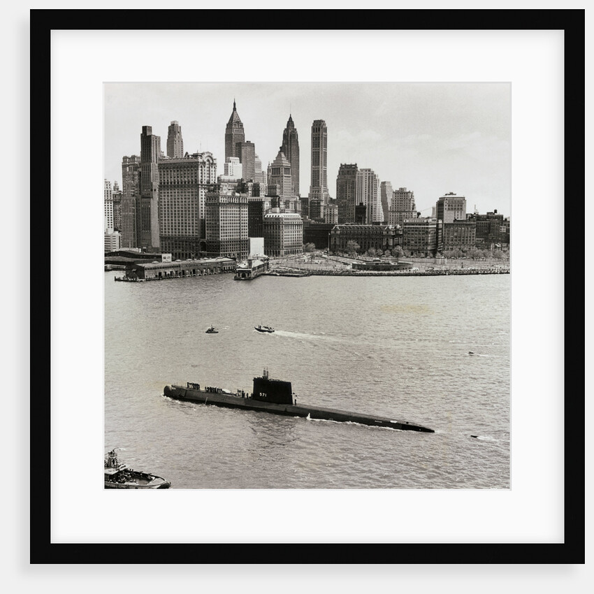 U.S.S. Nautilus Floating in New York Harbor by Anonymous