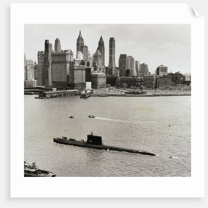 U.S.S. Nautilus Floating in New York Harbor by Anonymous
