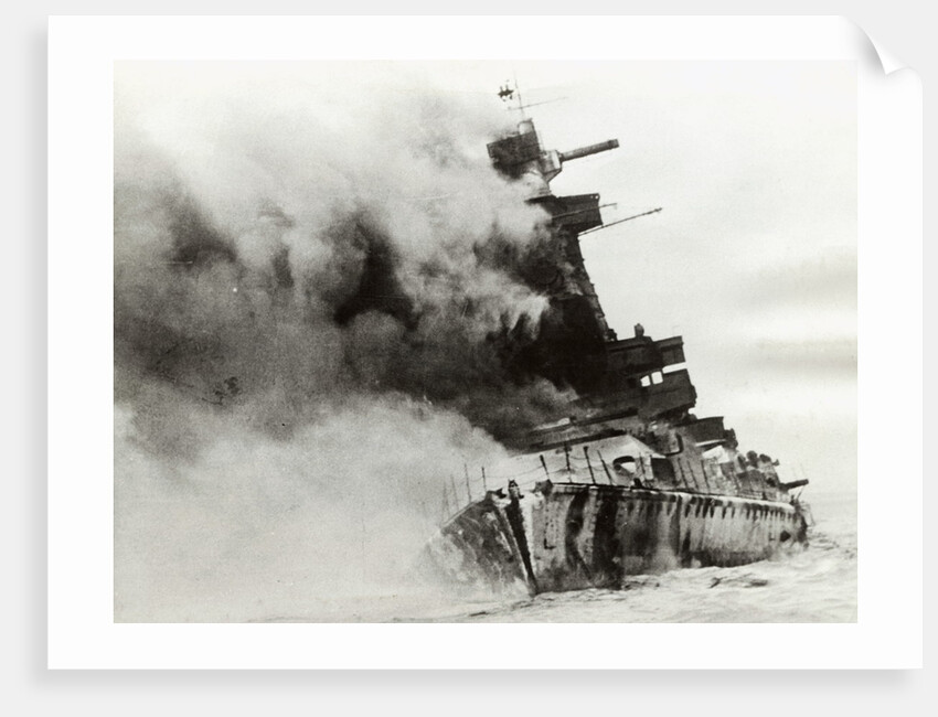 German Battleship Smoking War Attack by Anonymous
