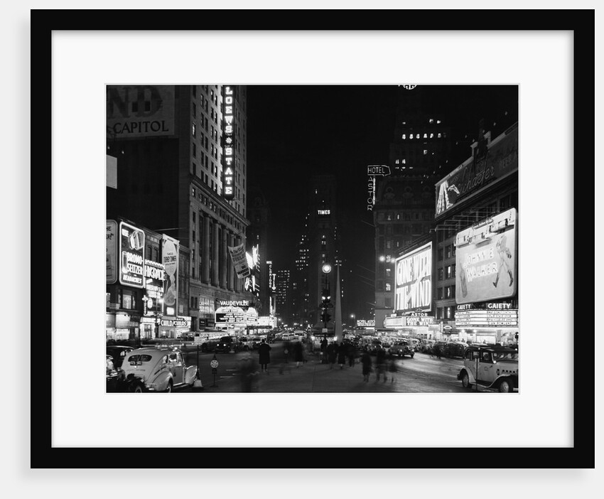 A View of Times Square at Night by Anonymous