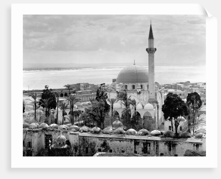 View of Large Mosque Against Skyline by Anonymous