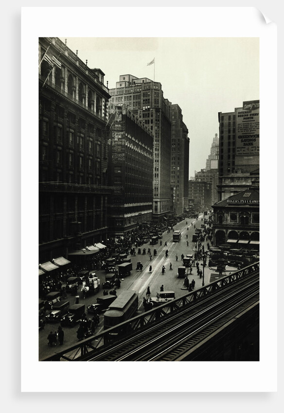 View of Elevated Train at Herald Square by Anonymous