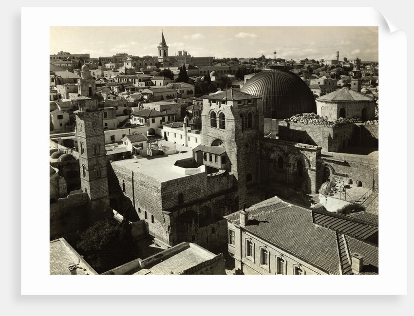 View of Jerusalem Showing Church of Holy Sepulchre in Foreground by Anonymous