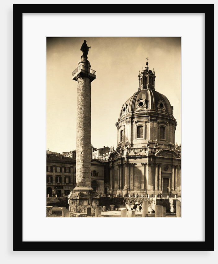 Column of Trajan and Church of Nome di Maria by Anonymous