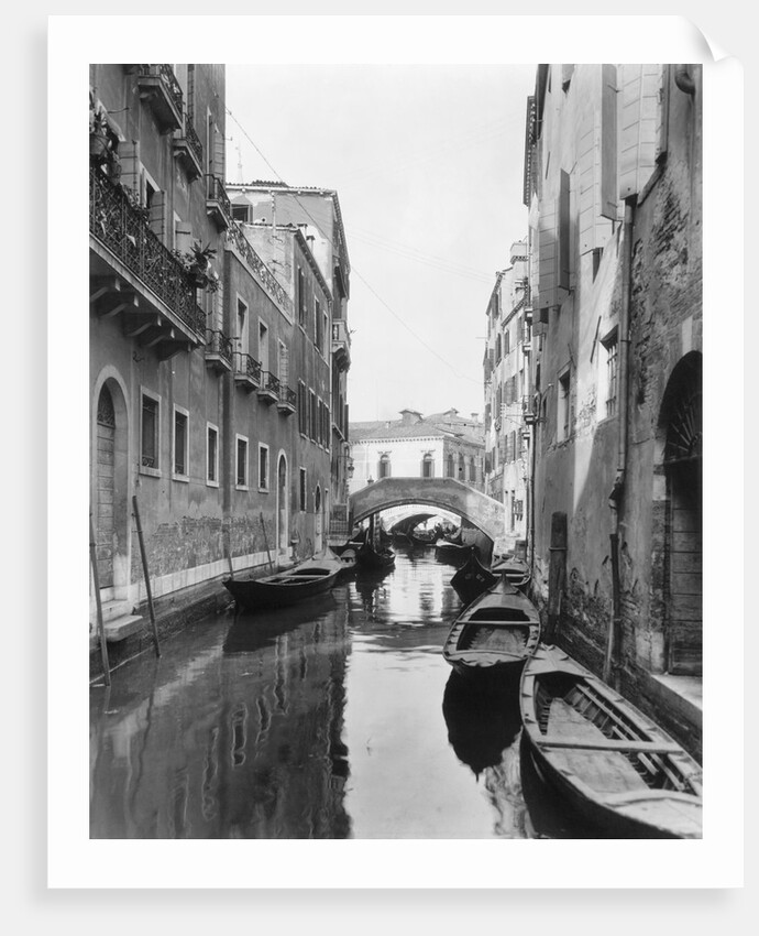 Small Canal with Two of Many Small Bridges by Anonymous