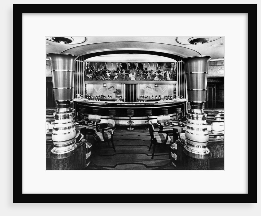 Cocktail Bar On SS Queen Mary by Anonymous