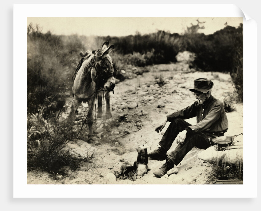 Prospector Preparing Meal for Himself by Anonymous