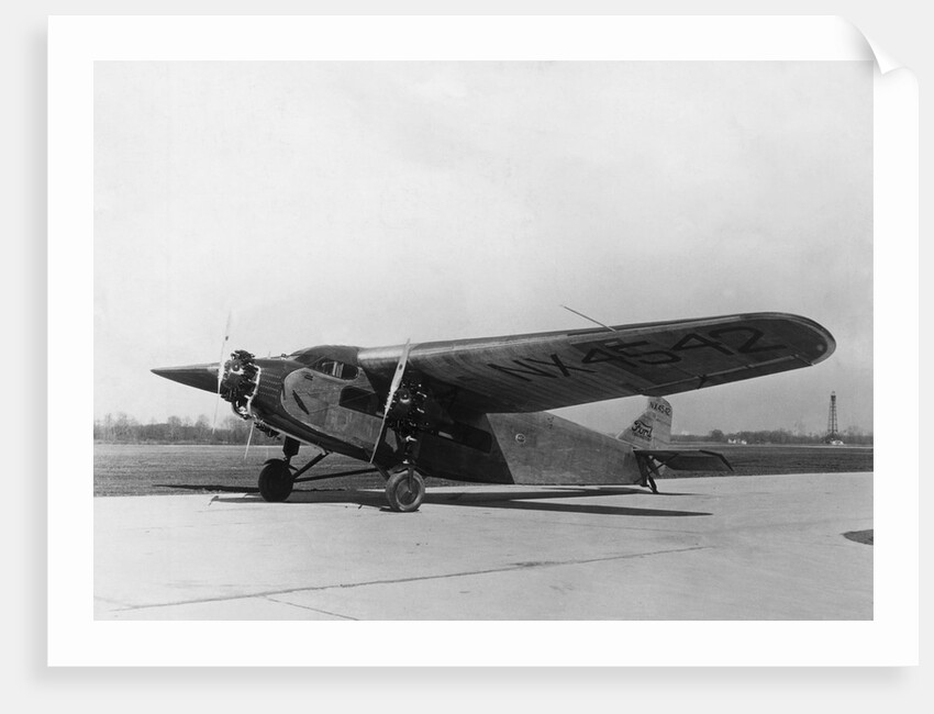 Byrd's Plane Parked on Runway by Anonymous