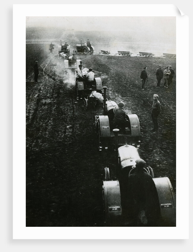 Tractors on Soviet State Farm by Anonymous