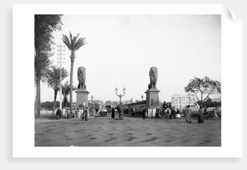 Typical Early Cairo Street Scene by Anonymous